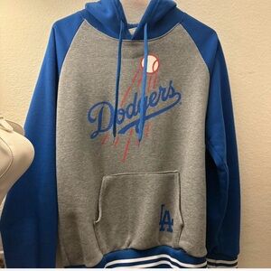 Dodgers Blue and Gray Men's Hoodie